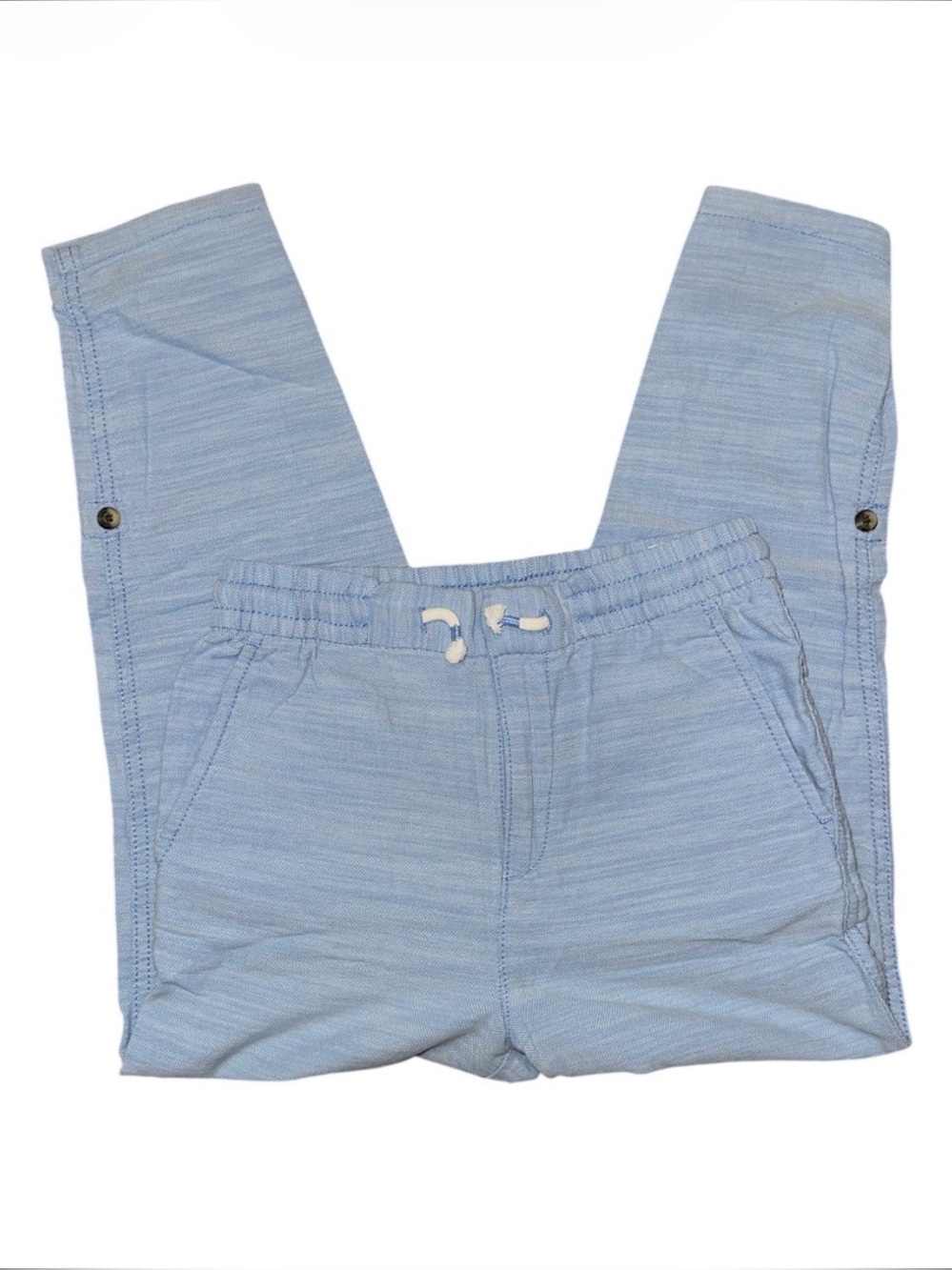 H&M light Blue  Drawstring Roll Up Pants